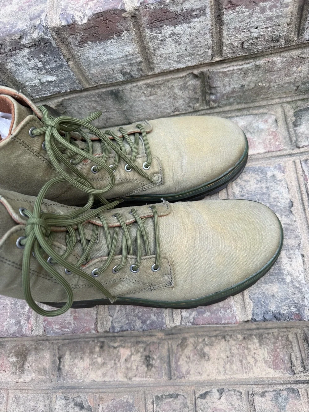 Dr. Martens Combs Olive Canvas Utility Combat Boots Men’s 11